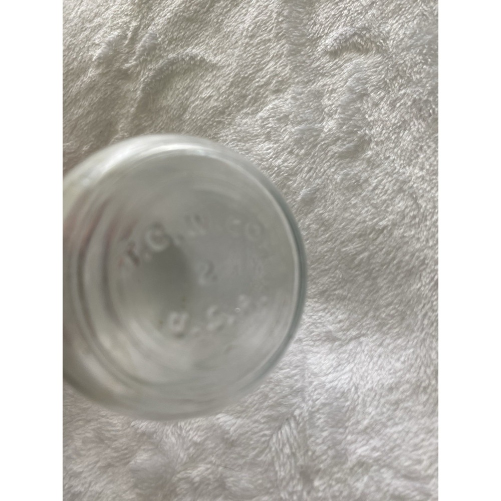 Vintage Clear Glass Medical IV Infusion Bottle 5.5 Inch Original Metal Seal Cap - Picture 3 of 3